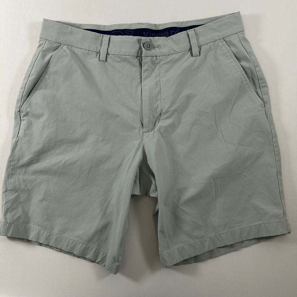 Vineyard Vines Performance Shorts Men 32 Green Grey Stretch Golf Chino Lot of 2 - Picture 10 of 16